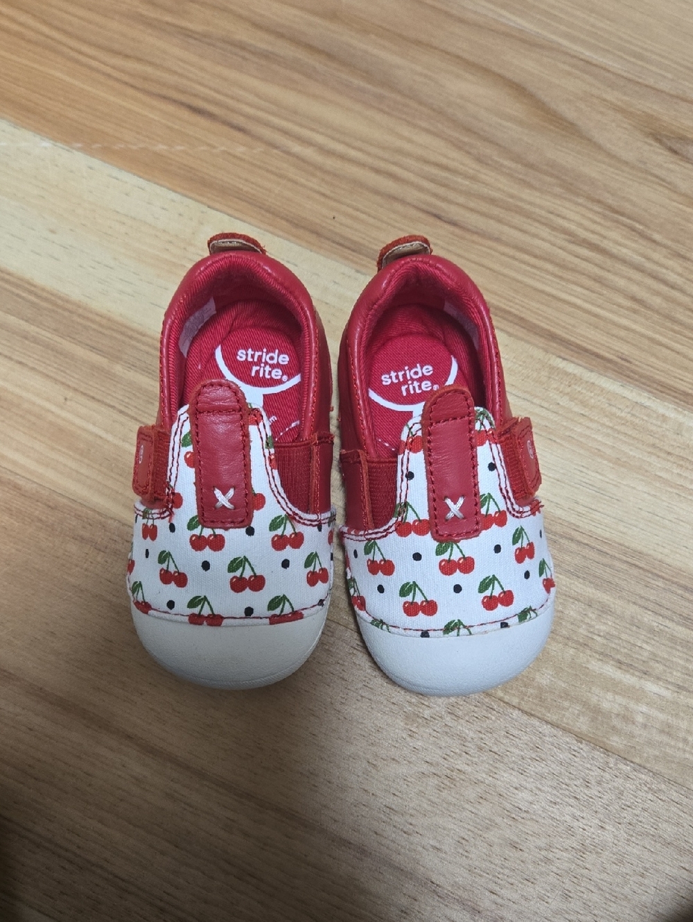 Stride Rite Toddler Red Cherry Slip On Shoes
